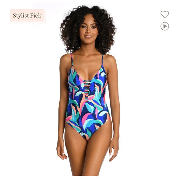 La Blanca Other - NWT LA BLANCA Painted Leaves Reversible Plunge One Piece